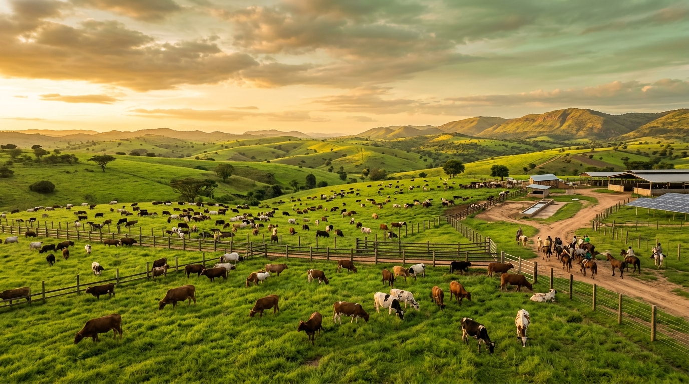 Cattle at a watering point on the TechLocker ranch